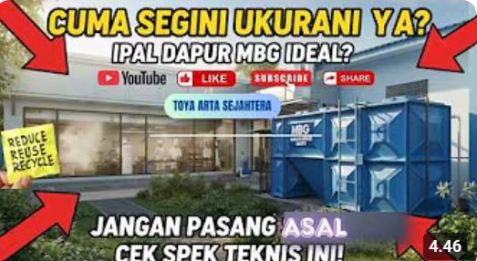 Review pemasangan IPAL MBG untuk sistem pengolahan limbah dapur program makan bergizi gratis