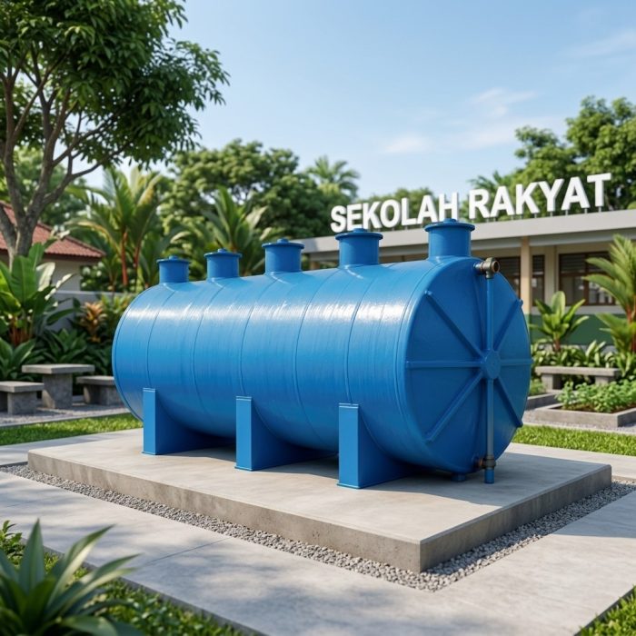 IPAL untuk Sekolah Rakyat dengan sistem pengolahan air limbah modern yang efisien, aman, dan ramah lingkungan.