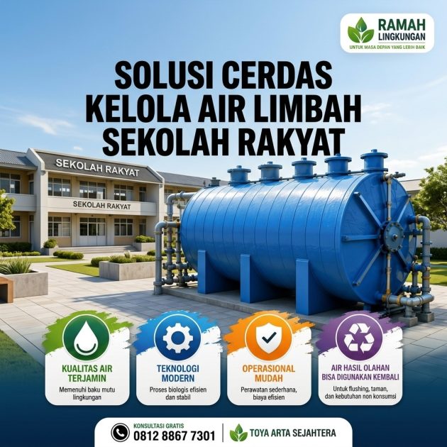 Tips Memilih STP Sekolah Rakyat dengan sistem pengolahan air limbah modern yang efisien dan sesuai standar.